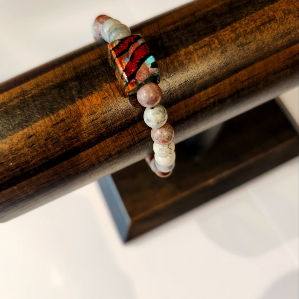 Stone and Glass Bracelet